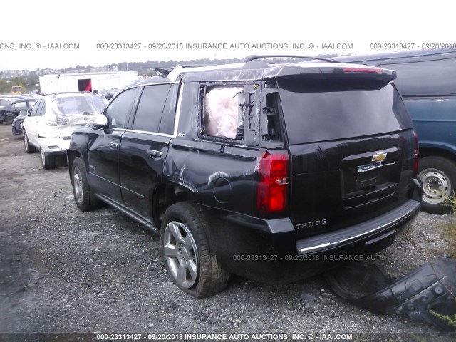 1GNSKCKC4FR720487 - 2015 CHEVROLET TAHOE K1500 LTZ BLACK photo 3