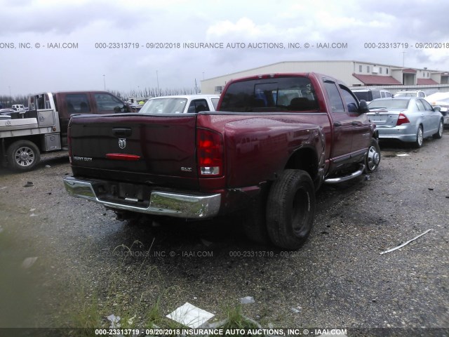 3D7ML48C56G105268 - 2006 DODGE RAM 3500 ST/SLT MAROON photo 4