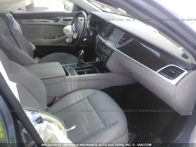 KMHGN4JE8FU066598 - 2015 HYUNDAI GENESIS 3.8L GRAY photo 5