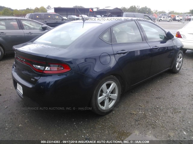 1C3CDFBB0FD344291 - 2015 DODGE DART SXT Dark Blue photo 4