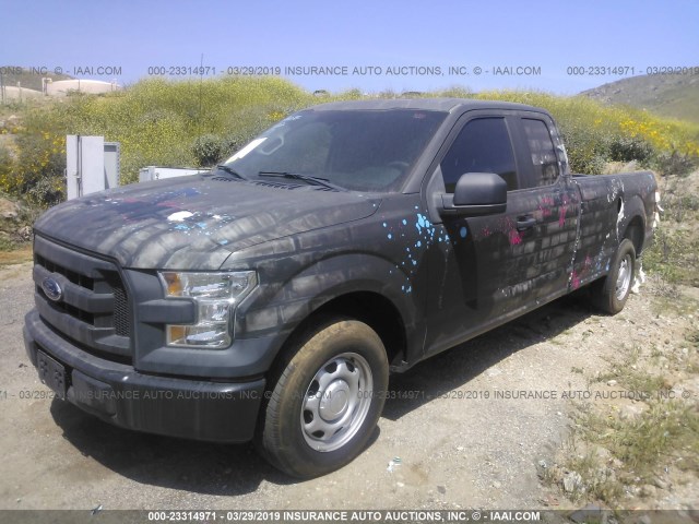 1FTEX1CPXGKD81774 - 2016 FORD F150 SUPER CAB GRAY photo 2