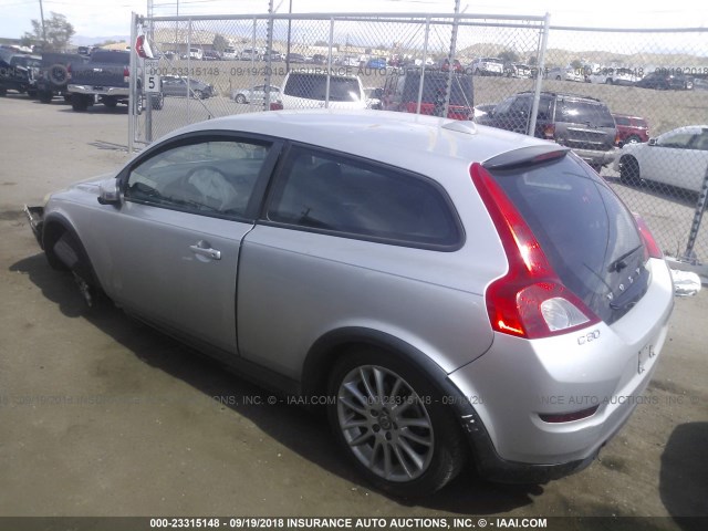 YV1672MK9B2205881 - 2011 VOLVO C30 T5 SILVER photo 3