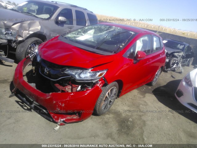 3HGGK5H87FM749322 - 2015 HONDA FIT EX/EXL RED photo 2