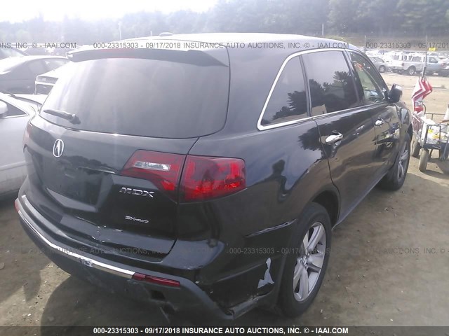 2HNYD2H40DH517305 - 2013 ACURA MDX TECHNOLOGY BLACK photo 4