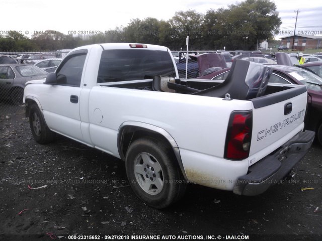 1GCEC14X05Z168542 - 2005 CHEVROLET SILVERADO C1500 WHITE photo 3