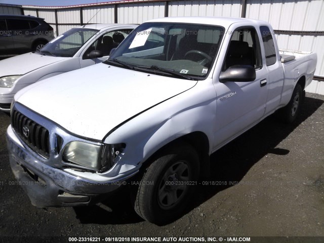 5TEVL52N62Z092818 - 2002 TOYOTA TACOMA XTRACAB WHITE photo 2