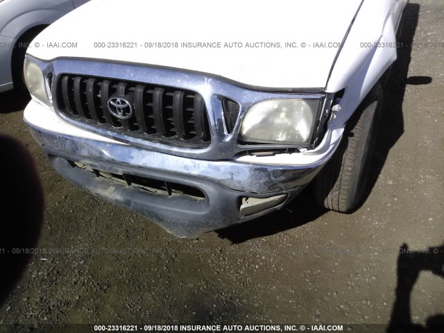 5TEVL52N62Z092818 - 2002 TOYOTA TACOMA XTRACAB WHITE photo 6