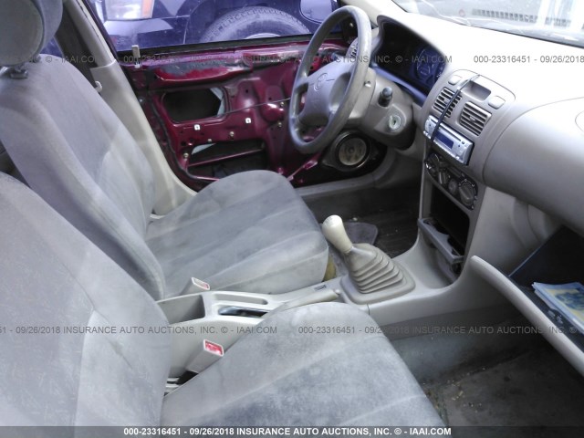 1NXBR12E3XZ177511 - 1999 TOYOTA COROLLA VE/CE/LE BURGUNDY photo 5