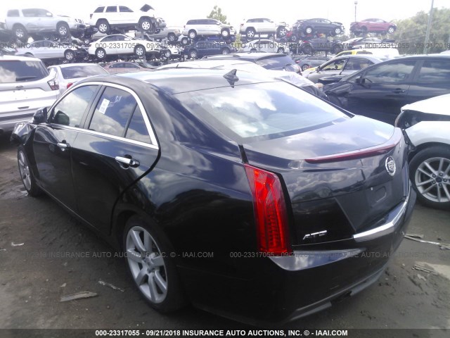 1G6AA5RA5D0126101 - 2013 CADILLAC ATS BLACK photo 3