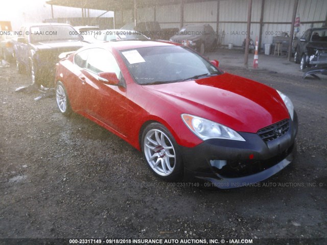 KMHHU6KH1AU035696 - 2010 HYUNDAI GENESIS COUPE 3.8L RED photo 1