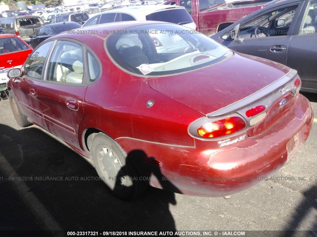 1FAFP53S3XG187628 - 1999 FORD TAURUS SE/COMFORT/SPORT RED photo 3