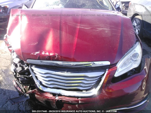 1C3CCBCG9DN607701 - 2013 CHRYSLER 200 LIMITED მუქწითელი ფოტო 10