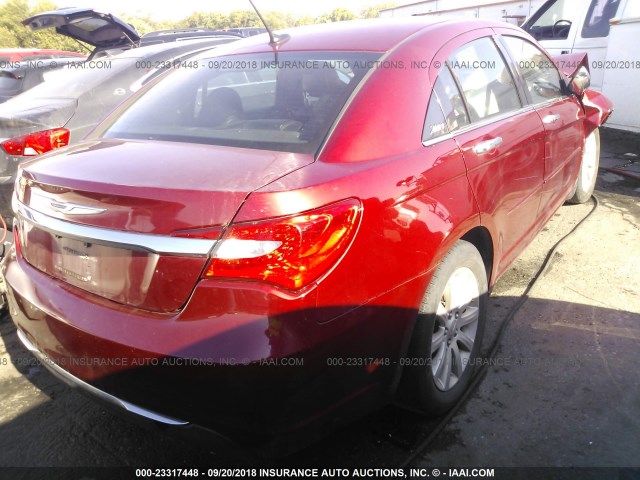 1C3CCBCG9DN607701 - 2013 CHRYSLER 200 LIMITED მუქწითელი ფოტო 4