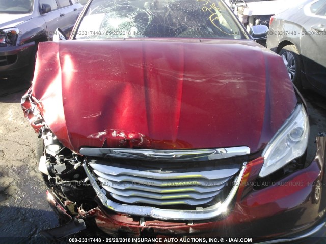1C3CCBCG9DN607701 - 2013 CHRYSLER 200 LIMITED მუქწითელი ფოტო 6