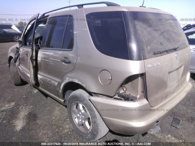 4JGAB54E41A240693 - 2001 MERCEDES-BENZ ML 320 GOLD photo 3