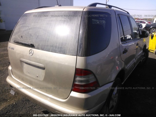 4JGAB54E41A240693 - 2001 MERCEDES-BENZ ML 320 GOLD photo 4