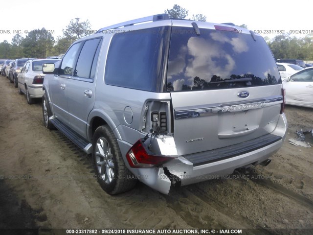 1FMJU2ATXHEA03818 - 2017 FORD EXPEDITION LIMITED SILVER photo 3