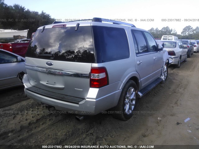 1FMJU2ATXHEA03818 - 2017 FORD EXPEDITION LIMITED SILVER photo 4
