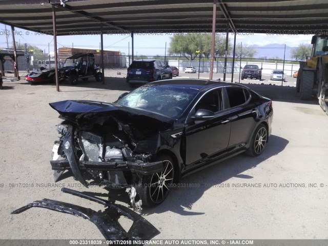 5XXGR4A68FG393929 - 2015 KIA OPTIMA SX BLACK photo 2