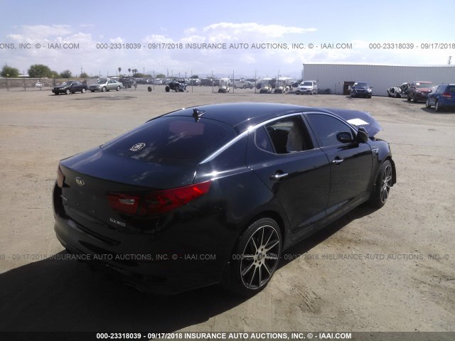 5XXGR4A68FG393929 - 2015 KIA OPTIMA SX BLACK photo 4