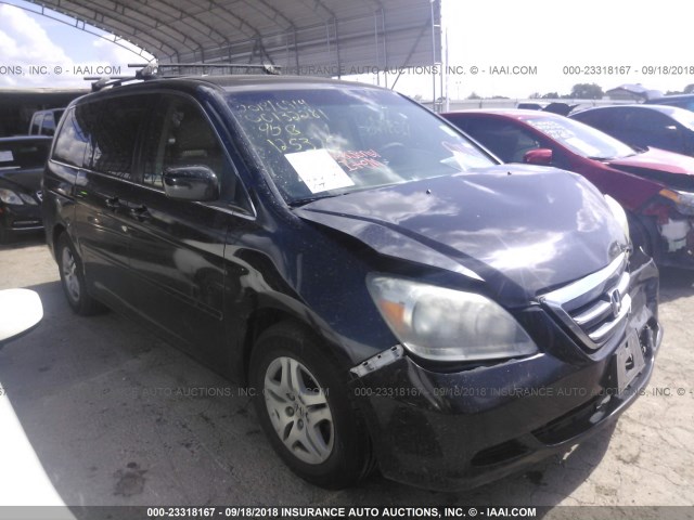 5FNRL38627B125375 - 2007 HONDA ODYSSEY EXL BLACK photo 1