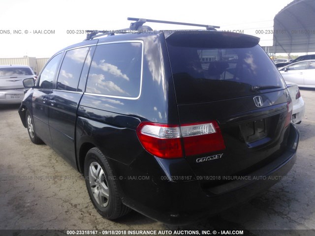 5FNRL38627B125375 - 2007 HONDA ODYSSEY EXL BLACK photo 3