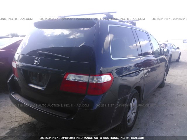 5FNRL38627B125375 - 2007 HONDA ODYSSEY EXL BLACK photo 4