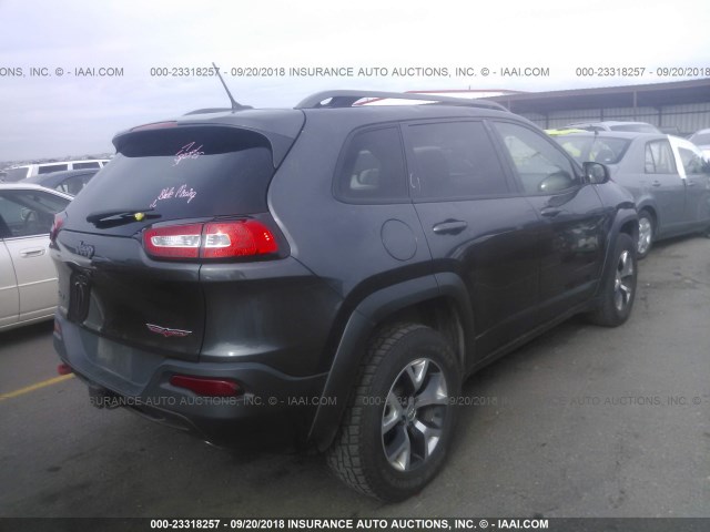 1C4PJMBS0FW739926 - 2015 JEEP CHEROKEE TRAILHAWK 灰色 照片 4