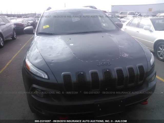 1C4PJMBS0FW739926 - 2015 JEEP CHEROKEE TRAILHAWK 灰色 照片 6