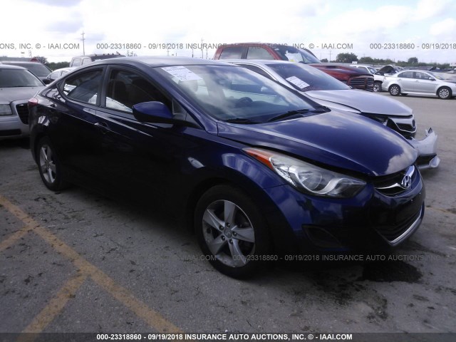 5NPDH4AEXDH325100 - 2013 HYUNDAI ELANTRA GLS/LIMITED BLUE photo 1