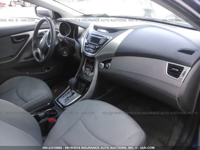 5NPDH4AEXDH325100 - 2013 HYUNDAI ELANTRA GLS/LIMITED BLUE photo 5