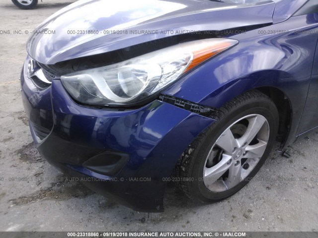 5NPDH4AEXDH325100 - 2013 HYUNDAI ELANTRA GLS/LIMITED BLUE photo 6