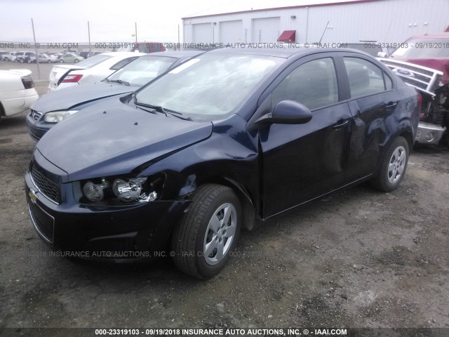1G1JA5SH0F4170936 - 2015 CHEVROLET SONIC LS 蓝色 照片 2