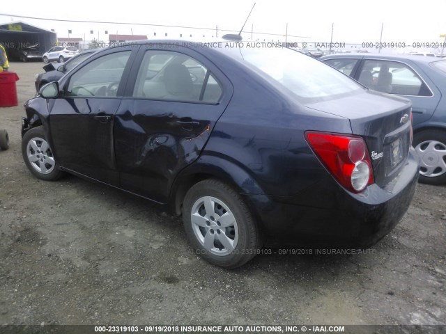 1G1JA5SH0F4170936 - 2015 CHEVROLET SONIC LS 蓝色 照片 3