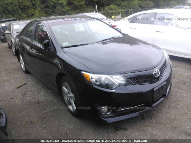 4T1BF1FK3CU599846 - 2012 TOYOTA CAMRY SE/LE/XLE BLACK photo 1