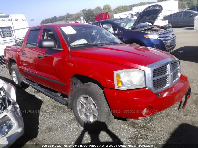 1D7HW48P47S144469 - 2007 DODGE DAKOTA QUAD SLT RED photo 1