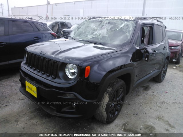 ZACCJABB5JPH61164 - 2018 JEEP RENEGADE LATITUDE BLACK photo 2