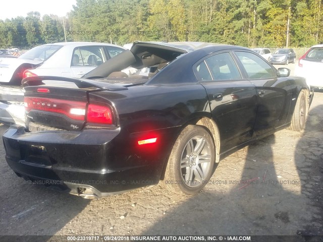 2C3CDXCT0DH578119 - 2013 DODGE CHARGER R/T BLACK photo 4