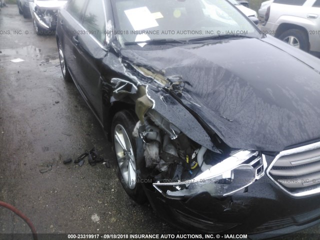 1FAHP2E88DG220899 - 2013 FORD TAURUS SEL BLACK photo 6