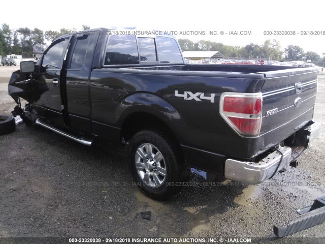 1FTEX1E86AFD77128 - 2010 FORD F150 SUPER CAB BLACK photo 3