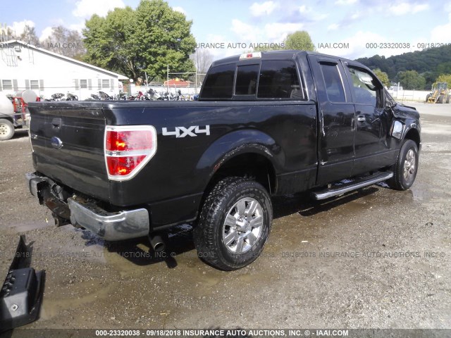 1FTEX1E86AFD77128 - 2010 FORD F150 SUPER CAB BLACK photo 4