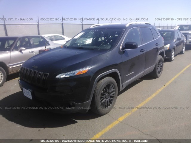 1C4PJLCB7EW246381 - 2014 JEEP CHEROKEE LATITUDE BLACK photo 2