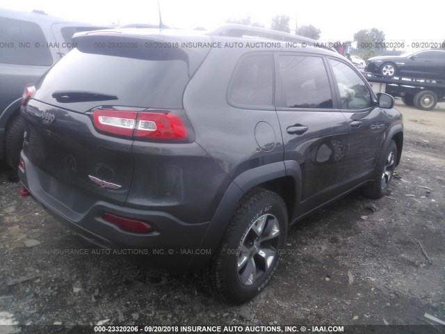 1C4PJMBS4GW279641 - 2016 JEEP CHEROKEE TRAILHAWK 灰色 照片 4
