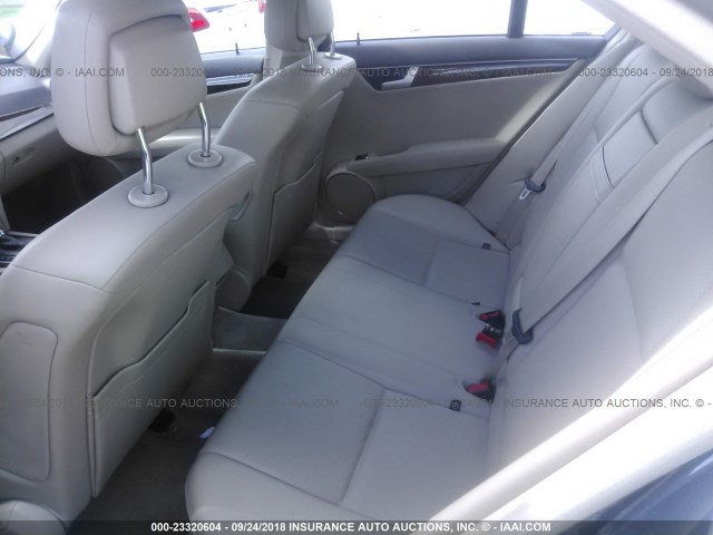 WDDGF4HB0DA756170 - 2013 MERCEDES-BENZ C 250 GRAY photo 8