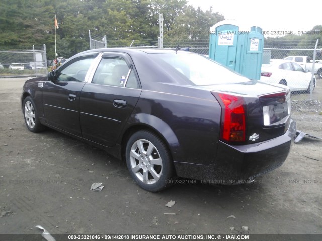 1G6DP577660156181 - 2006 CADILLAC CTS HI FEATURE V6 PURPLE photo 3