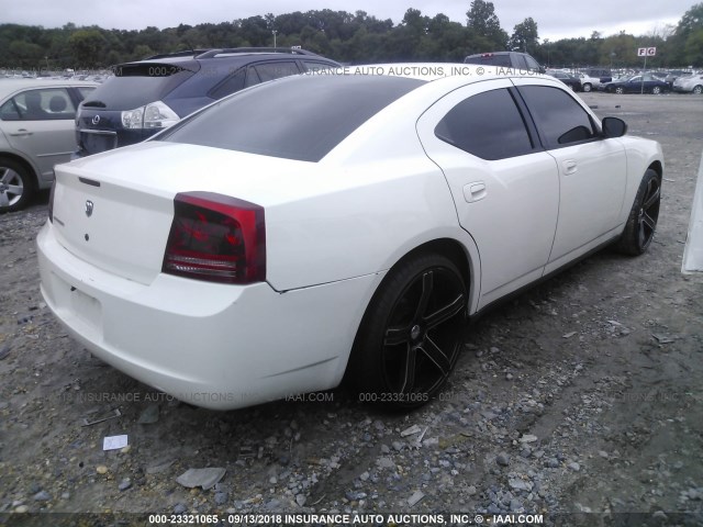 2B3KA43R17H750389 - 2007 DODGE CHARGER SE/SXT WHITE photo 4