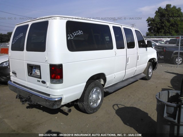 1FBNE3BL1DDA49923 - 2013 FORD ECONOLINE E350 SUPER DUTY WAGON WHITE photo 4