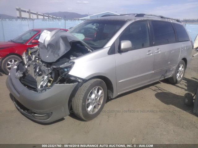 5TDZA22C55S254556 - 2005 TOYOTA SIENNA XLE/XLE LIMITED SILVER photo 2