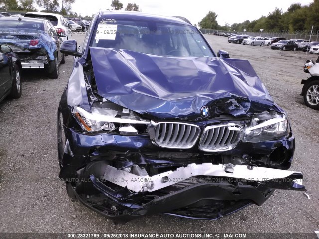 5UXWZ7C38H0V94569 - 2017 BMW X3 SDRIVE28I Dark Blue photo 6