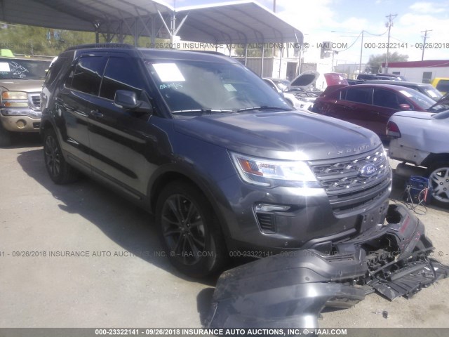 1FM5K7D84JGB55180 - 2018 FORD EXPLORER XLT BLACK photo 1